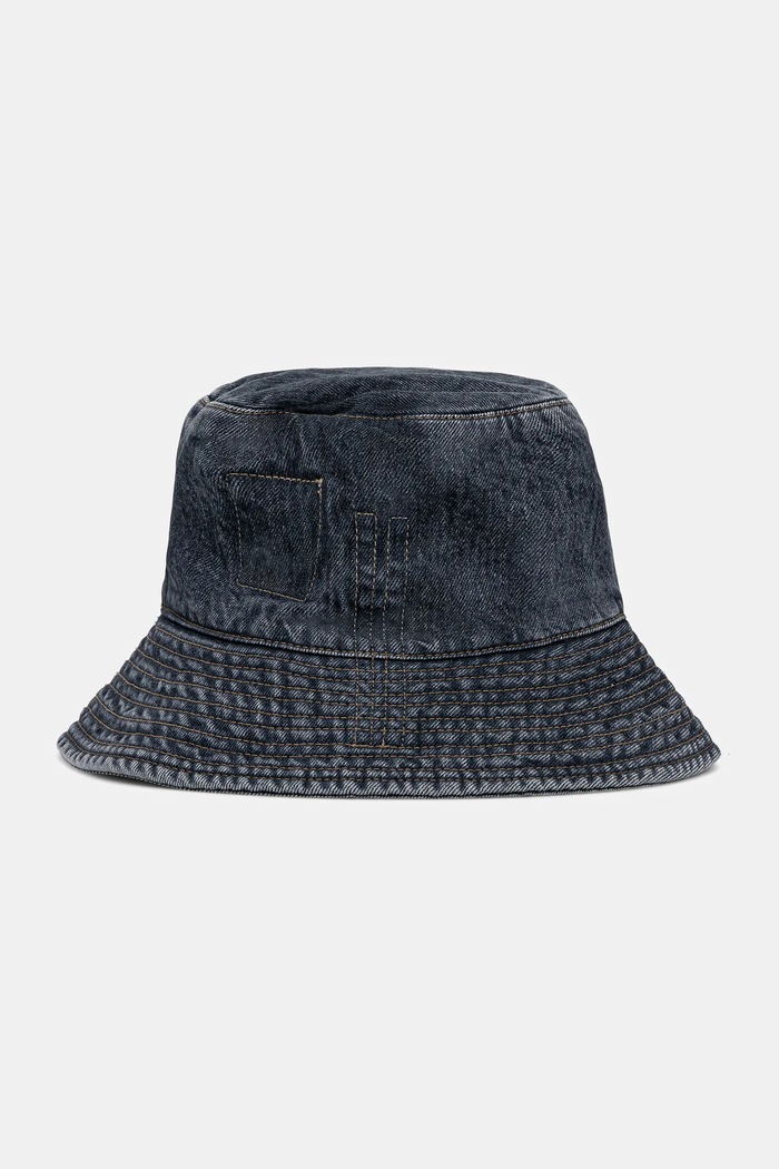 Pamučni šešir Rick Owens DRKSHDW Gilligan Hat bez uzorka plava DA02E7479.DGY