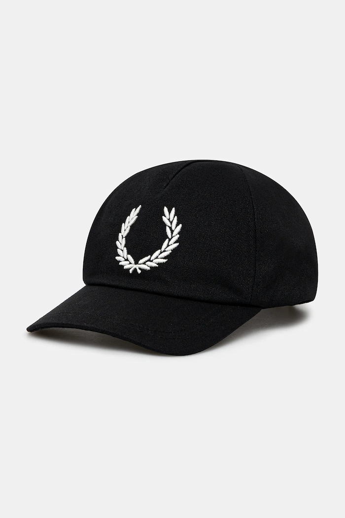Fred Perry berretto da baseball in cotone applique nero HW1294