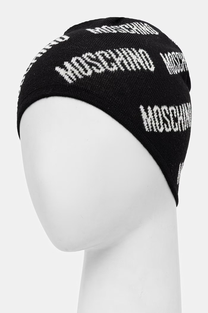 Accesorii Moschino căciulă cu amestec de lână M5859.60112 negru