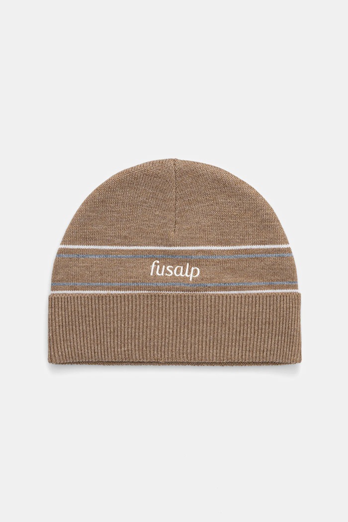 Fusalp czapka z dodatkiem wełny Retro cienka brązowy I3714