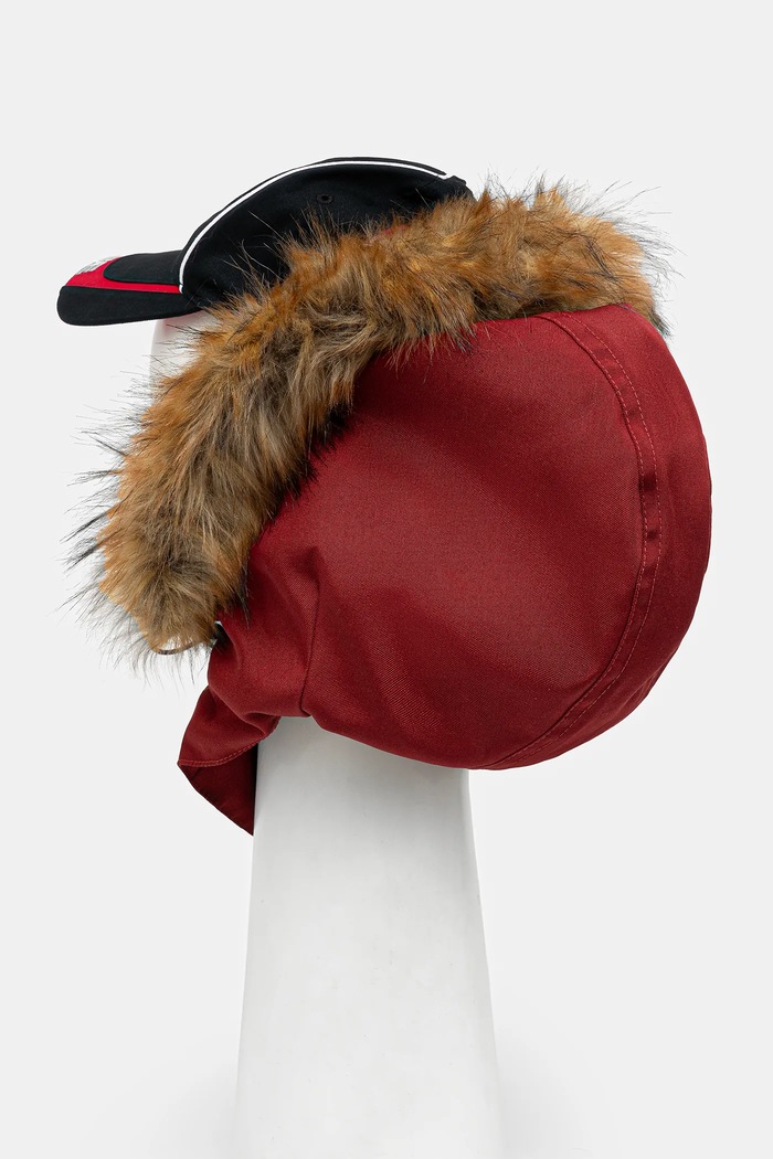 Martine Rose baseball cap Parka Cap 1215WO18102 maroon AW25