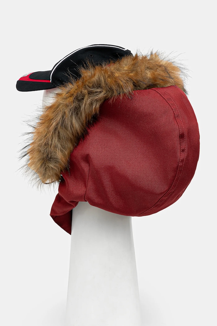 Martine Rose baseball cap Parka Cap 1215WO18102 maroon AW25