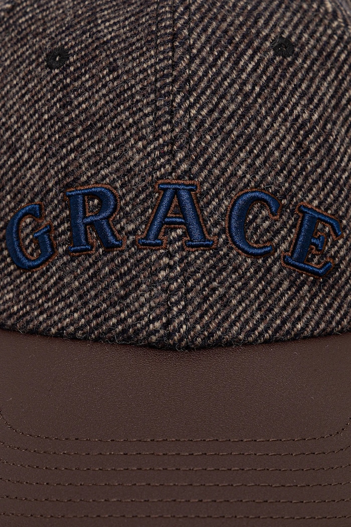 Čiapka s prímesou vlny Wales Bonner Grace Wool Cap UA25HA08.CO10.903 hnedá AW25
