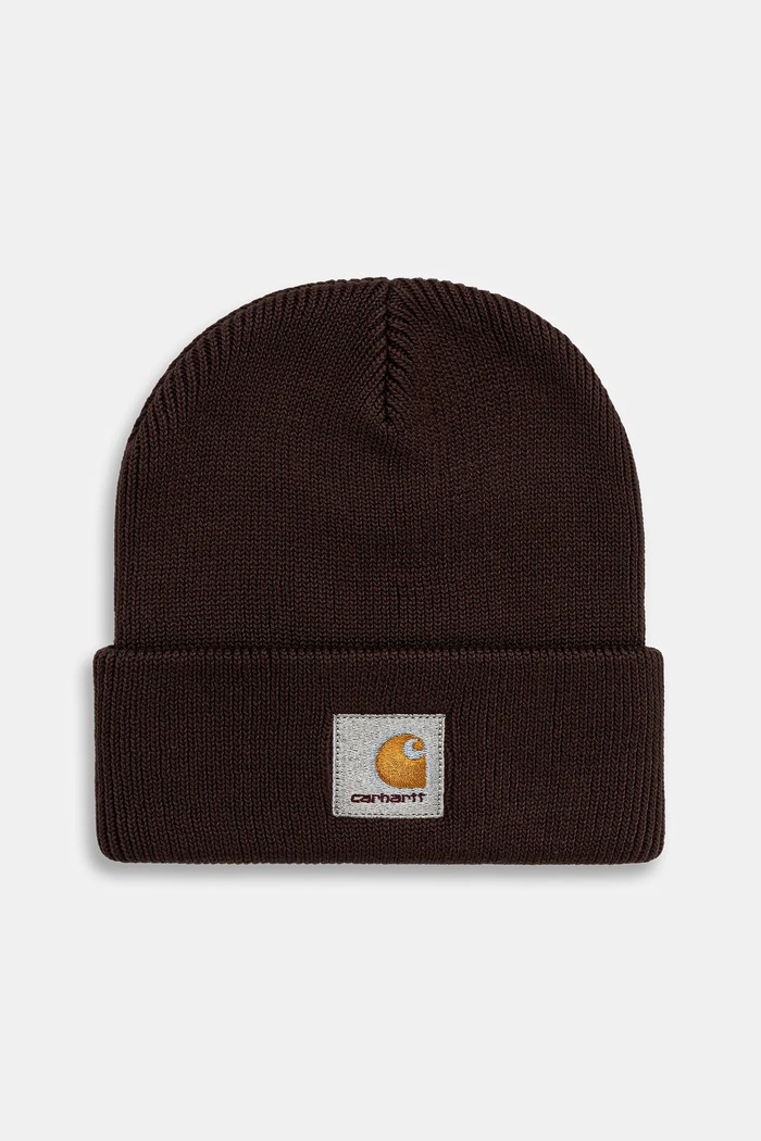 Pamučna kapa Carhartt WIP Ohio Beanie natpis smeđa I035430.33HXX