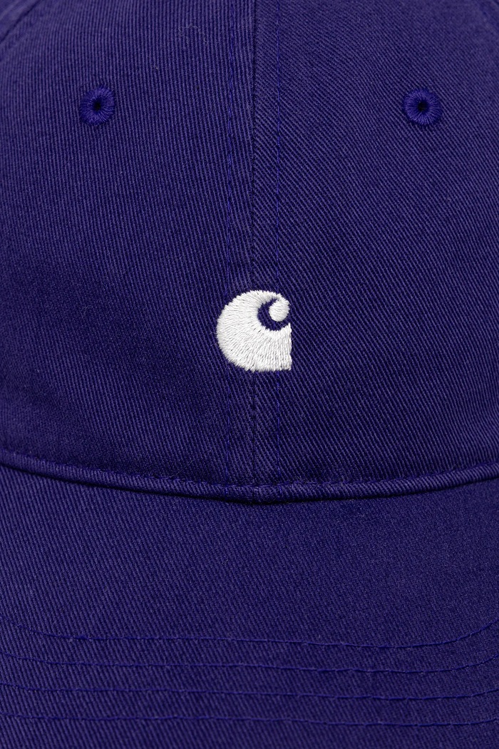 Памучна шапка с козирка Carhartt WIP Madison Logo Cap I023750.39FXX виолетов AW25
