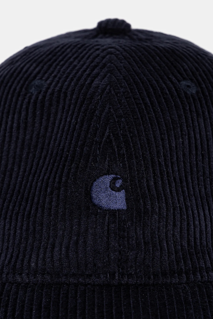 Βαμβακερό καπέλο του μπέιζμπολ Carhartt WIP Harlem Cap I026890.0FHXX σκούρο μπλε AW25