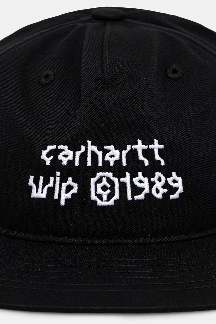 Βαμβακερό καπέλο Carhartt WIP Tetra Cap I035658.0D2XX μαύρο AW25