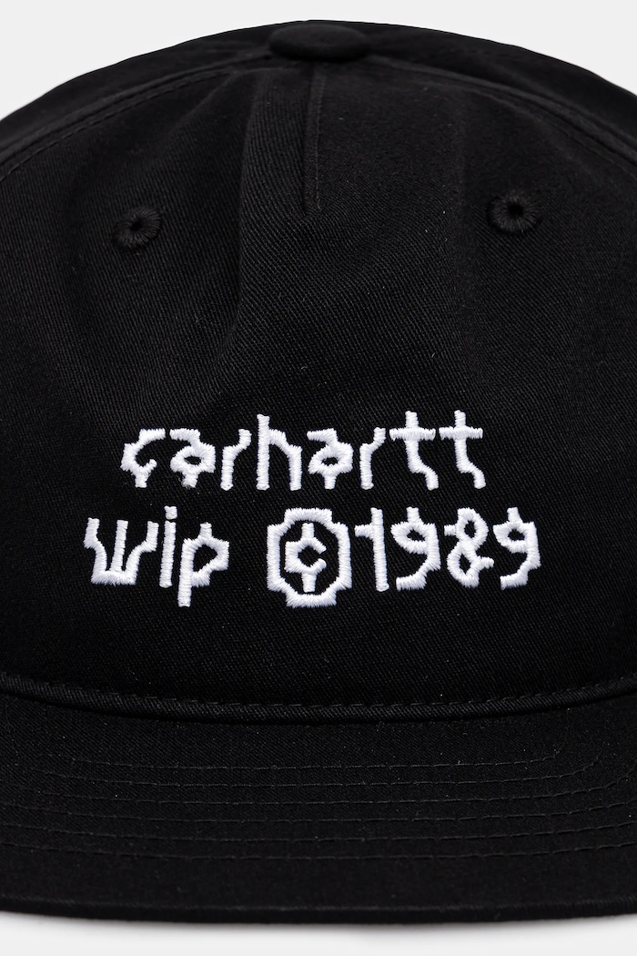 Βαμβακερό καπέλο Carhartt WIP Tetra Cap I035658.0D2XX μαύρο AW25