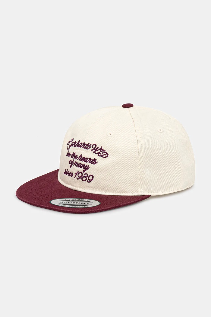 Pamučna kapa sa šiltom Carhartt WIP Alston Cap natpis bež I035659.39VXX