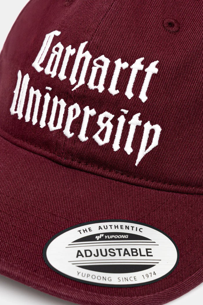 Хлопковая кепка Carhartt WIP Schooling Cap I035629.3DVXX бордо AW25