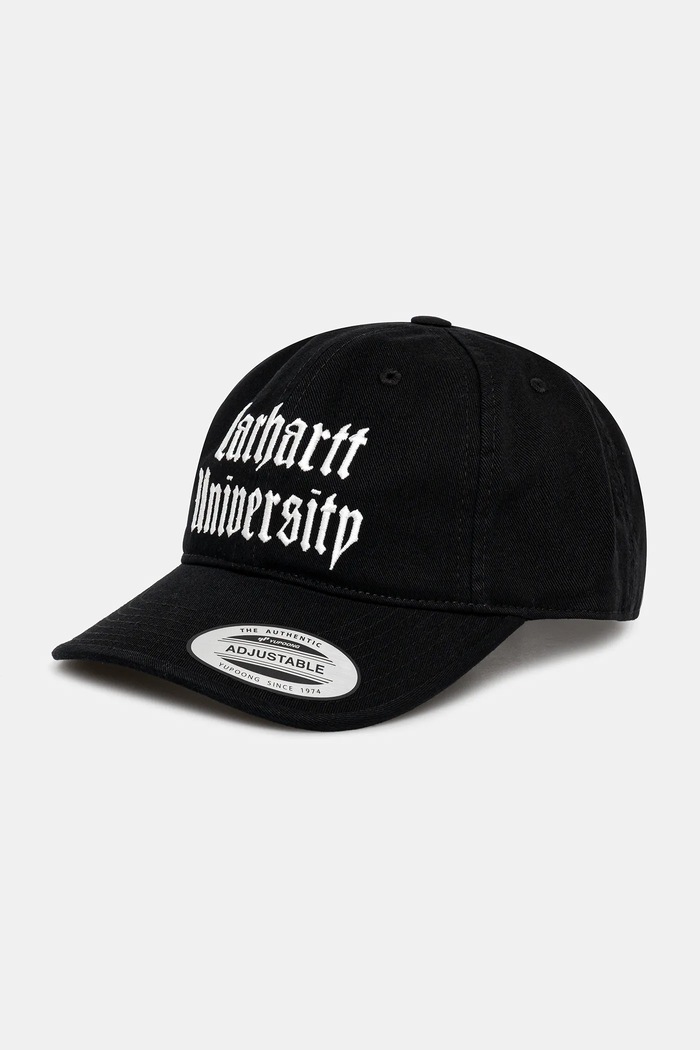 Carhartt WIP berretto da baseball in cotone Schooling Cap applique nero I035629.K02XX