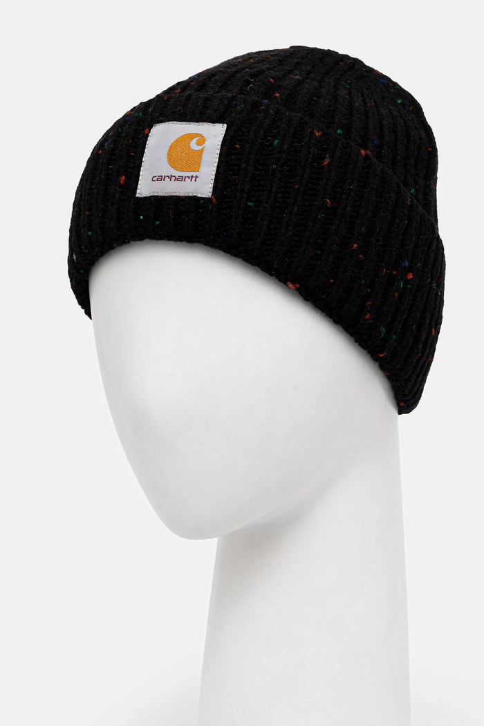 Čiapka s prímesou vlny Carhartt WIP Anglistic Beanie I013193.3AUXX čierna AW25
