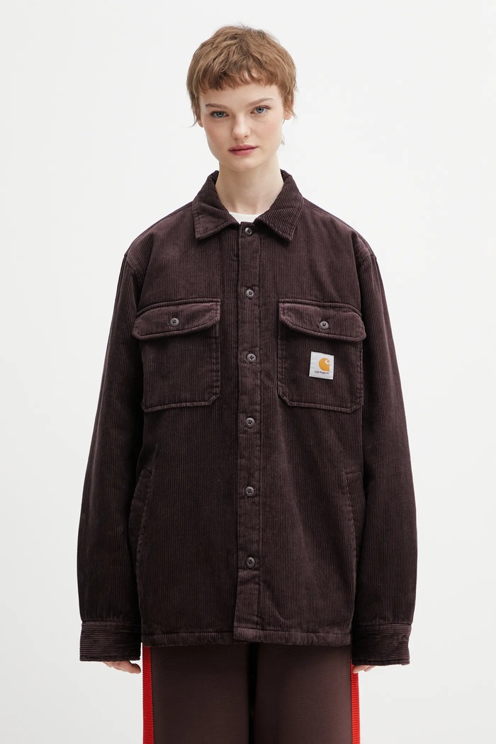 Бавовняна куртка Carhartt WIP Whitsome Shirt Jac I028827.33HXX фіолетовий AW25