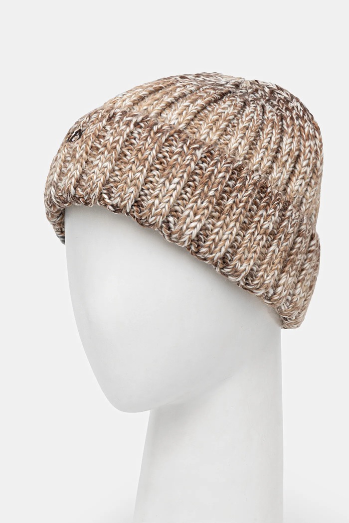 Σκουφάκι με προσθήκη μαλλιού Aries Rib Knit Space Dye AR9001504 καφέ AW25