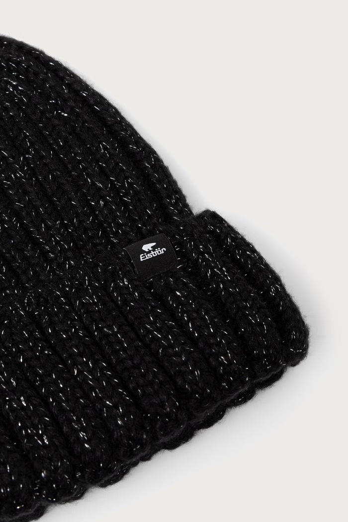 Akcesoria Eisbar Czapka beanie z wełną Alea MÜ E80145 czarny