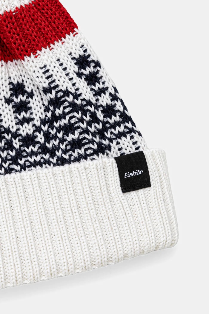 Eisbar czapka z dodatkiem wełny Norrak Pompon MÜ E30982 biały AW25