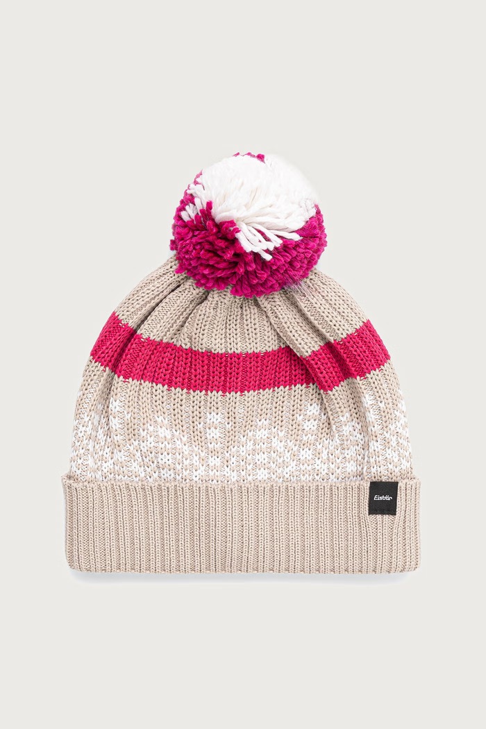 Eisbar Czapka z pomponem z wełny merino Norrak Pompon MÜ beżowy E30982