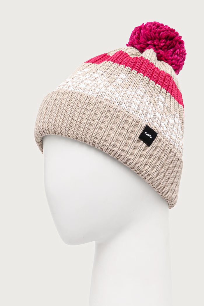 Eisbar Czapka z pomponem z wełny merino Norrak Pompon MÜ E30982 beżowy AW25