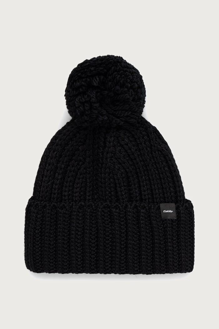 Eisbar Czapka beanie z wełną Ronda Pompon MÜ czarny E30977