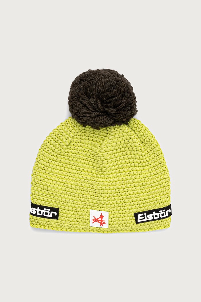 Eisbar Czapka beanie z wełną merino Jamie Pompon MÜ SA zielony E33171