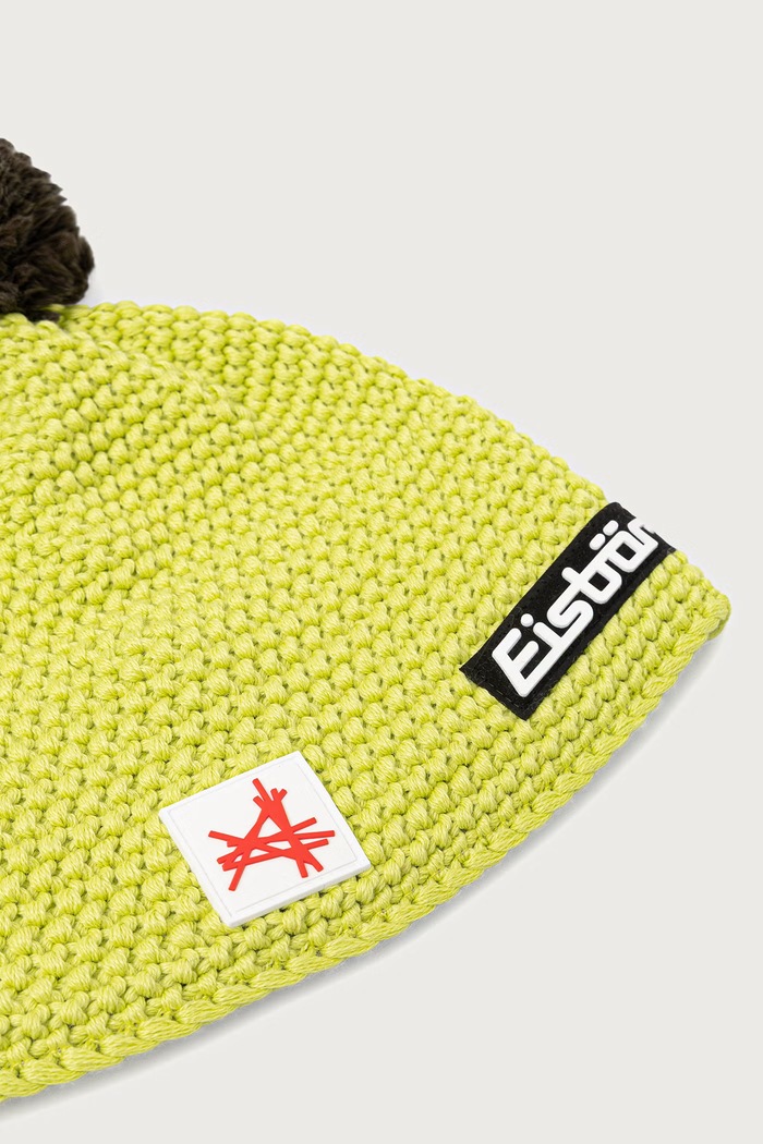 Akcesoria Eisbar Czapka beanie z wełną merino Jamie Pompon MÜ SA E33171 zielony