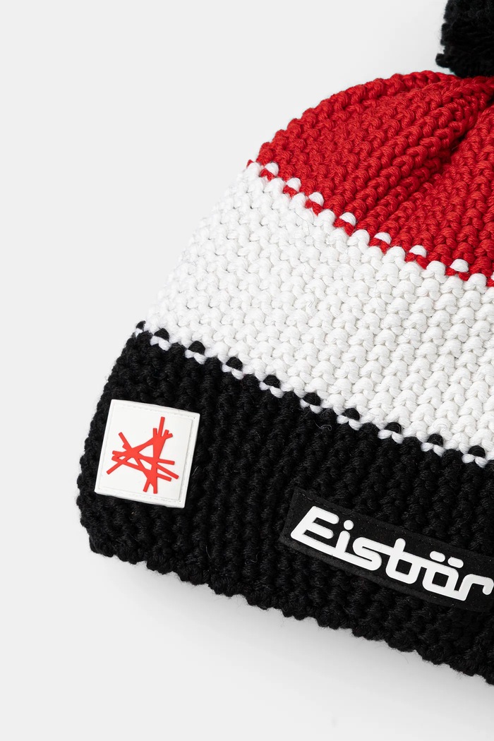 Akcesoria Eisbar czapka z domieszką wełny Star Pompon MÜ SA E33172 czerwony