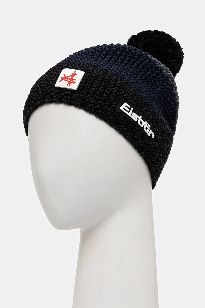 Eisbar sapka gyapjú keverékből Star Pompon MÜ SA E33172 sötétkék AW25