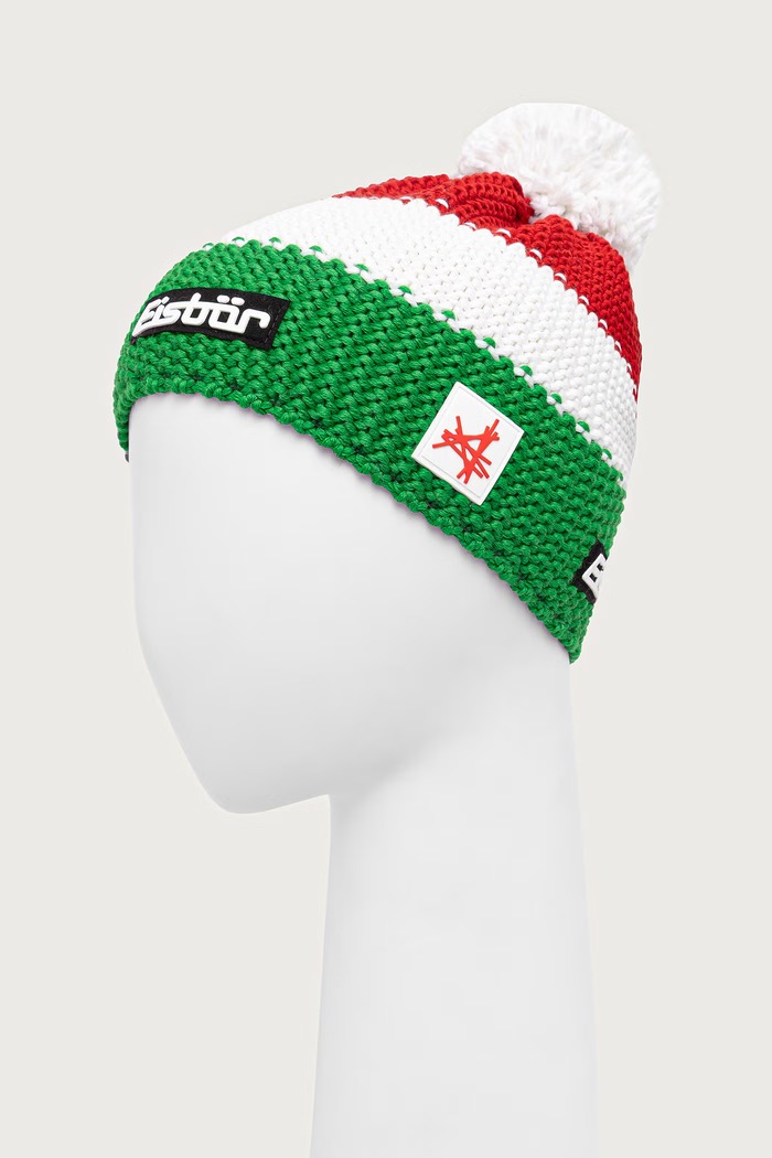 Akcesoria Eisbar Czapka z pomponem z wełną merino Star Pompon MÜ SA E33172 zielony