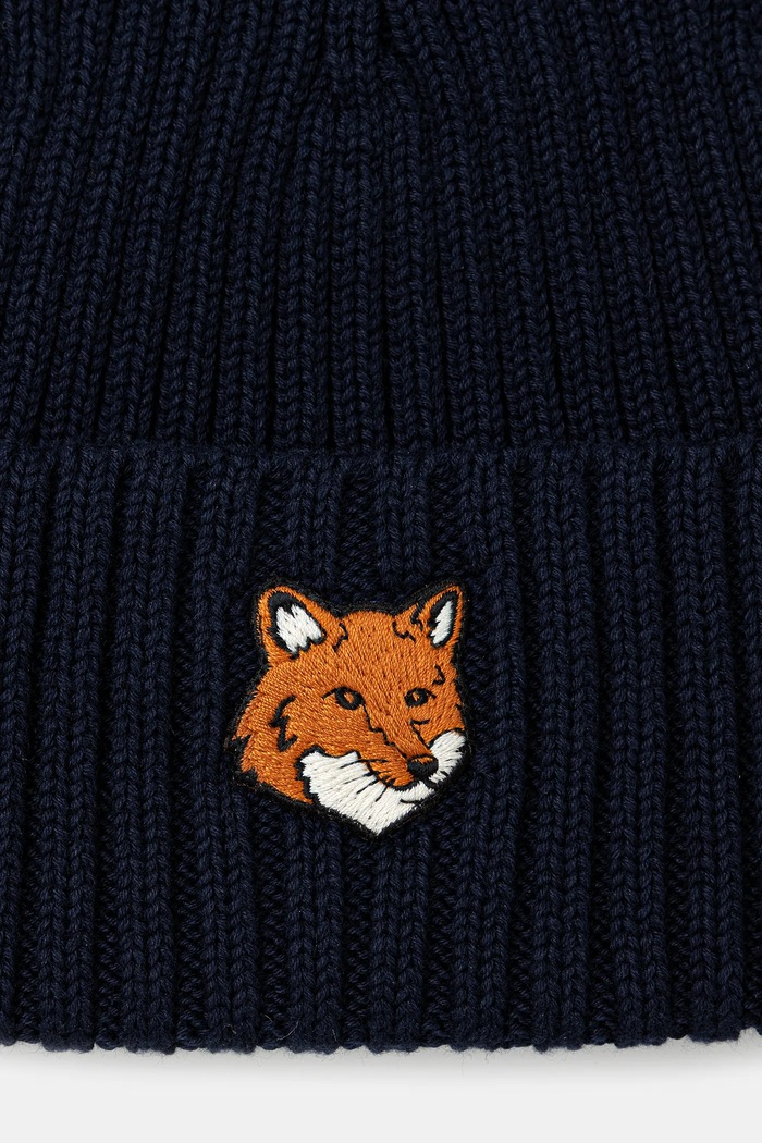 Accessories Maison Kitsuné Cotton beanie Fox Head PM06111KT1140 navy