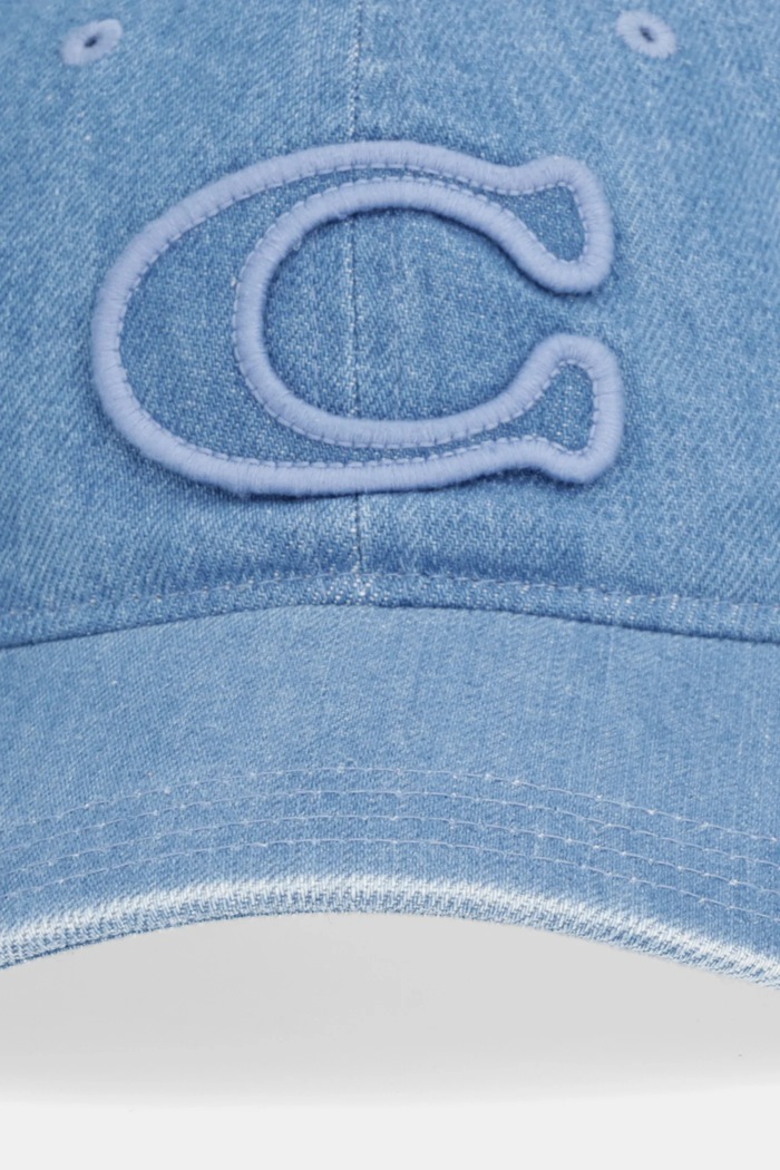 Coach Бейсболка бавовняна 29CCN89 блакитний SS26