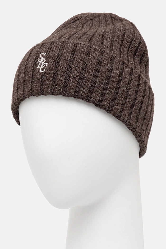 Μάλλινο σκουφί Sporty & Rich SRC Cashmere AC06666302BR27 καφέ AW25