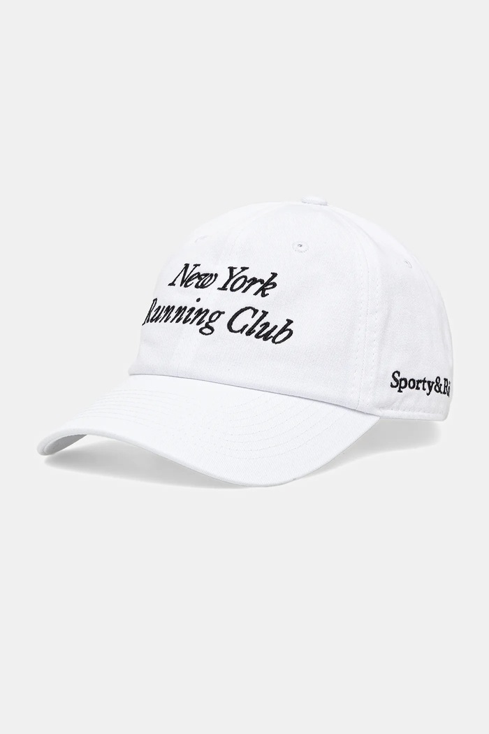 Βαμβακερό καπέλο του μπέιζμπολ Sporty & Rich Run Club απλικέ λευκό AC07967175WH01