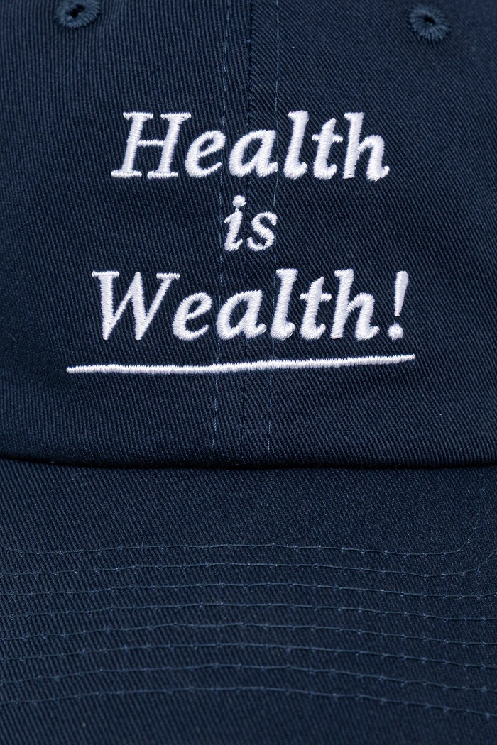 Pamučna kapa sa šiltom Sporty & Rich Health is Wealth AC07967006BL132 mornarsko plava AW25