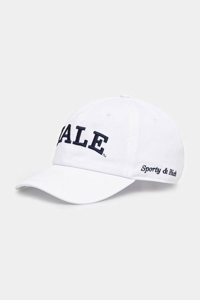 Sporty & Rich Yale Classic applique bianco AC079611678WH01