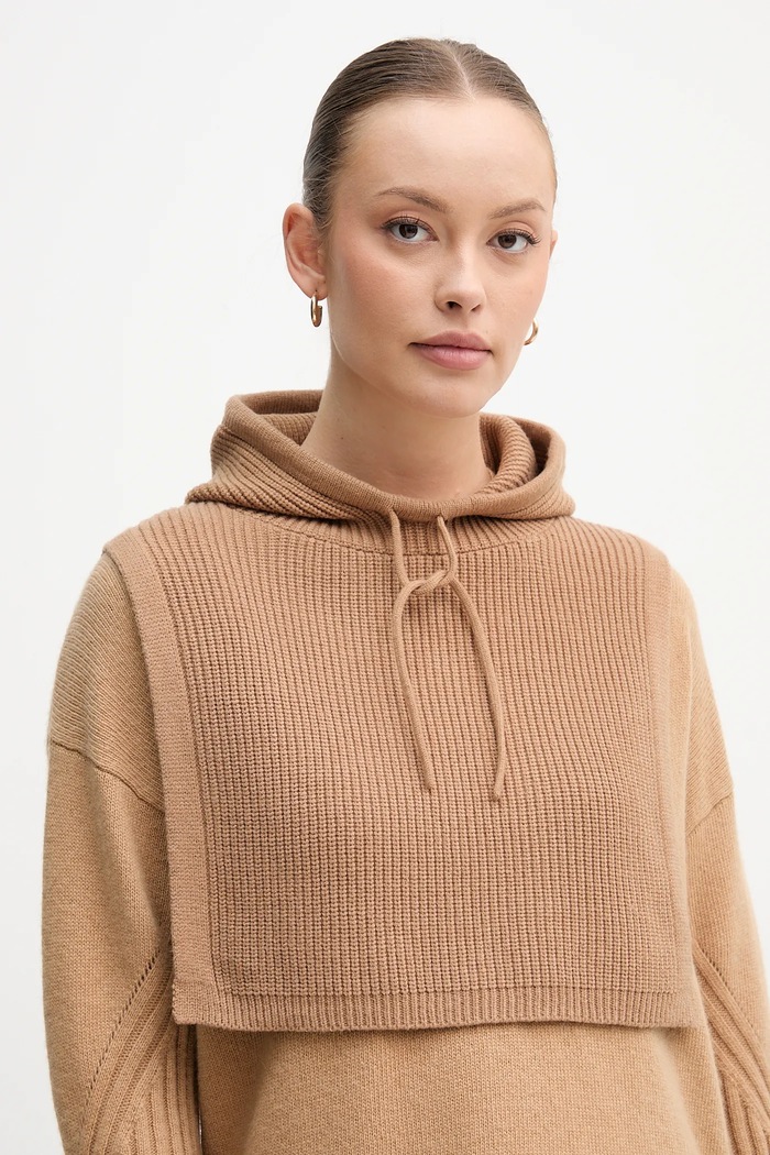 Κουκούλα United Colors of Benetton άλλο καφέ 6SCQDU01T
