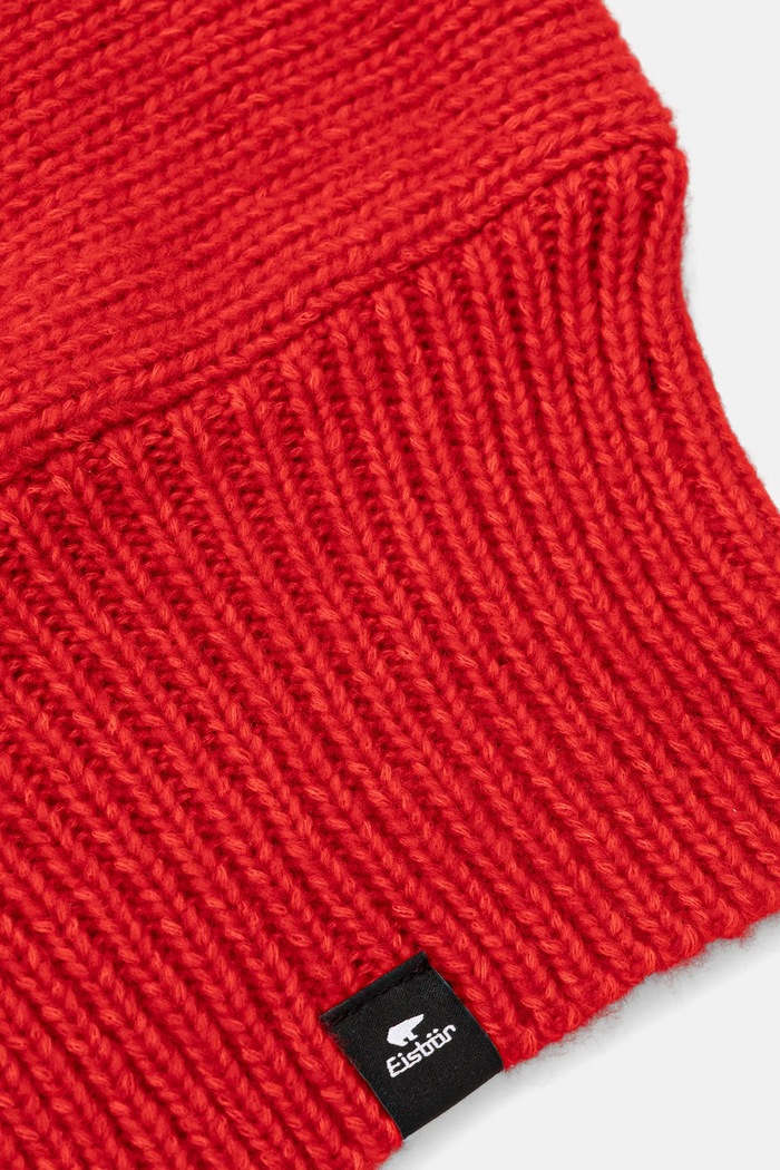 Balaklava s dodatkom vune Eisbar Mathilde Hood E31003 crvena AW25