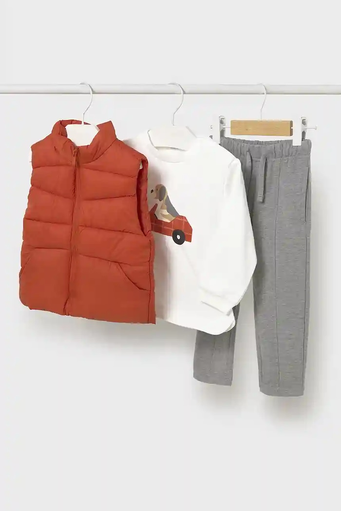 Mayoral compleu bebe cu modele portocaliu 2649.3E.Baby.9BYA