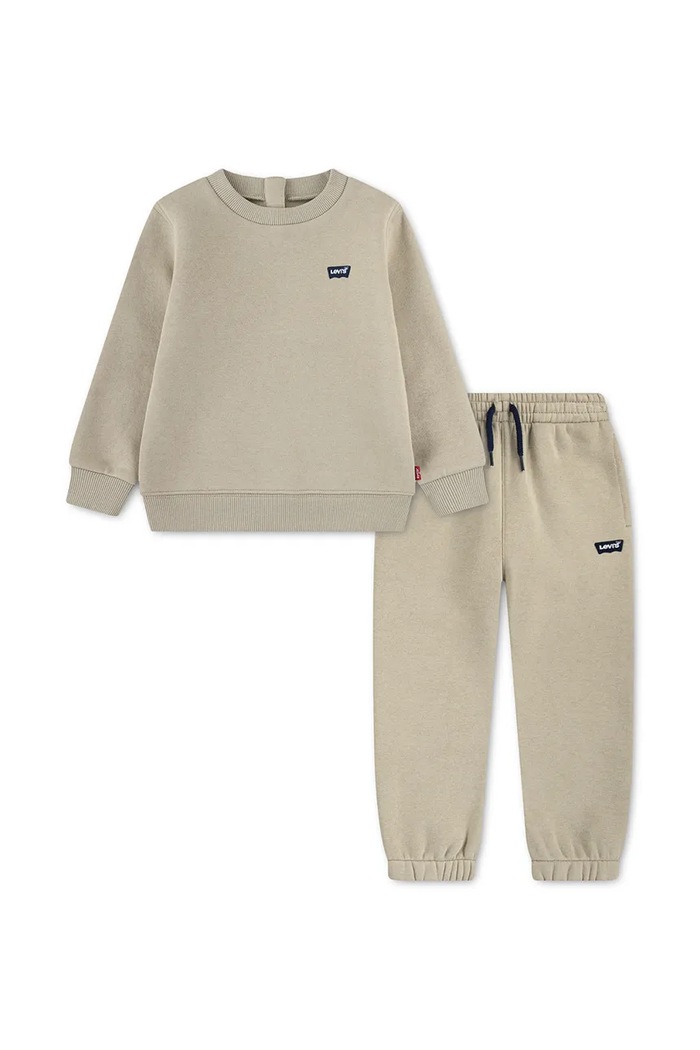 Levi's σετ φόρμας βρεφικό με βαμβάκι HOODIE & JOGGER SET μπεζ 6EP012