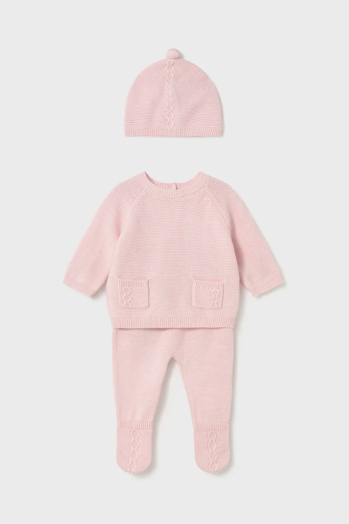 Mayoral Newborn compleu bebe 3-pack tricotaj roz 2564.1C.Newborn.9BYA