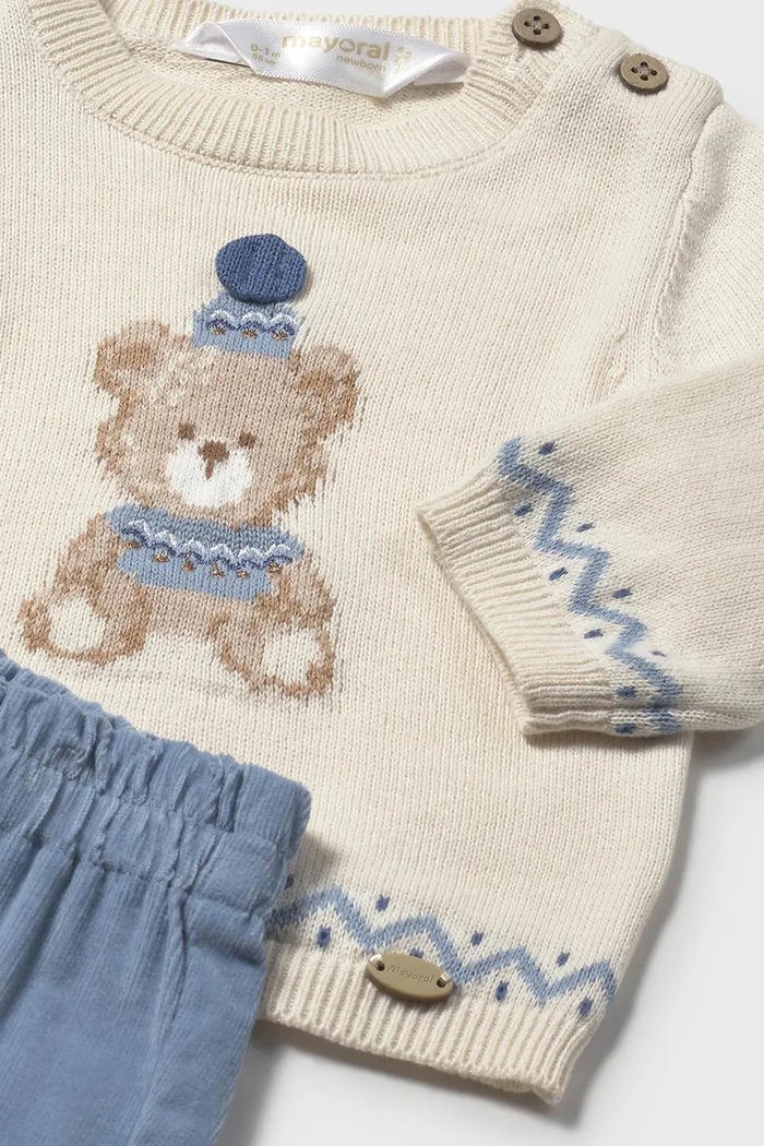 Mayoral Newborn compleu bebe albastru 2580.1K.Newborn.9BYA