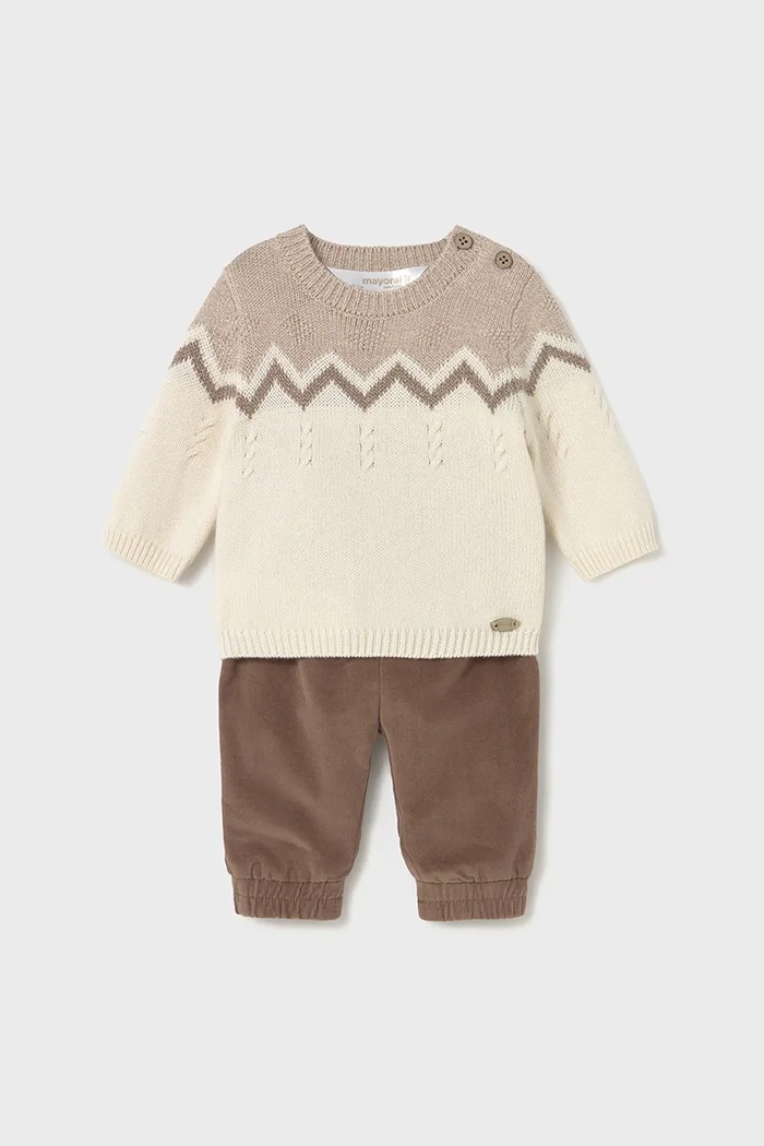 Mayoral Newborn compleu bebe tricotaj maro 2580.1K.Newborn.9BYA