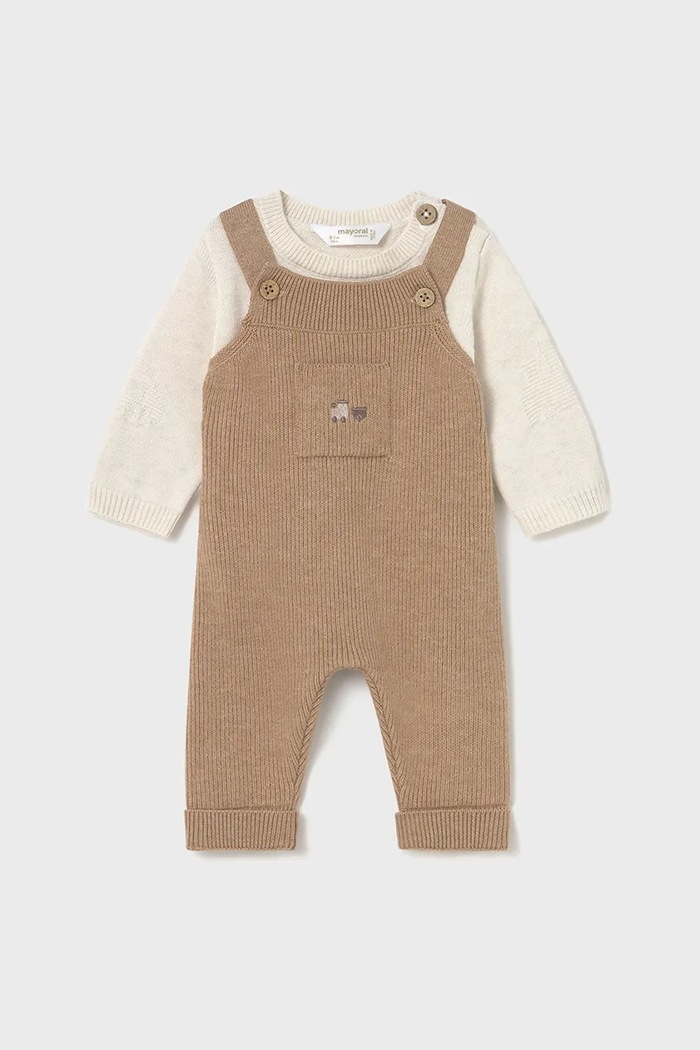 Detská súprava s prímesou vlny Mayoral Newborn 2646.1B.Newborn.9BYA hnedá AW25
