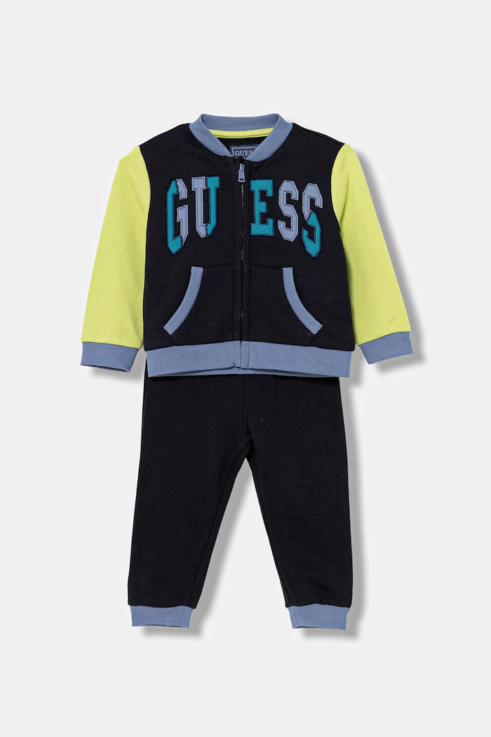 Guess dres bawełniany niemowlęcy 2-pack wzorzyste granatowy I5BG11.KAD74.9BYA