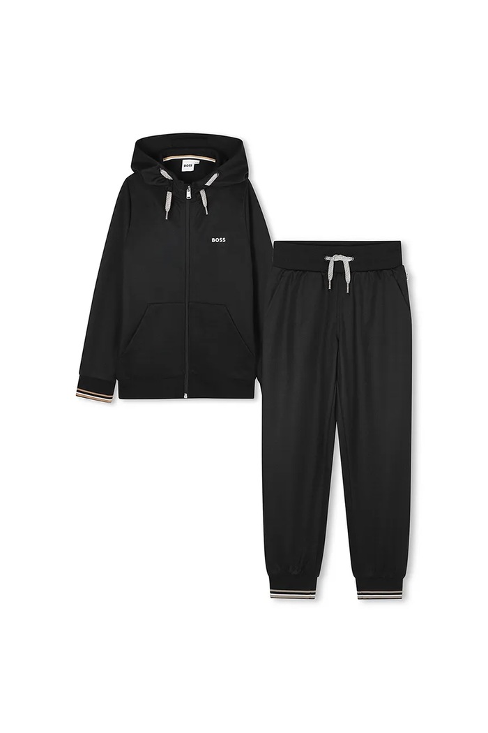 BOSS dres dziecięcy dzianina czarny J52399.162.174