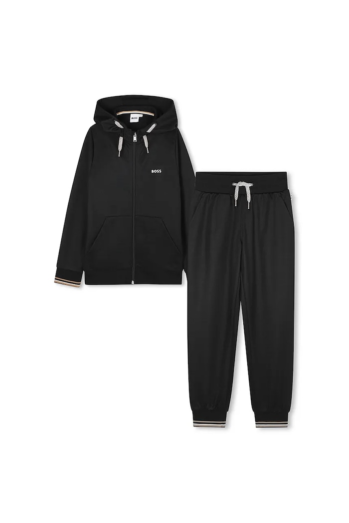 BOSS dres dziecięcy dzianina czarny J52399.162.174