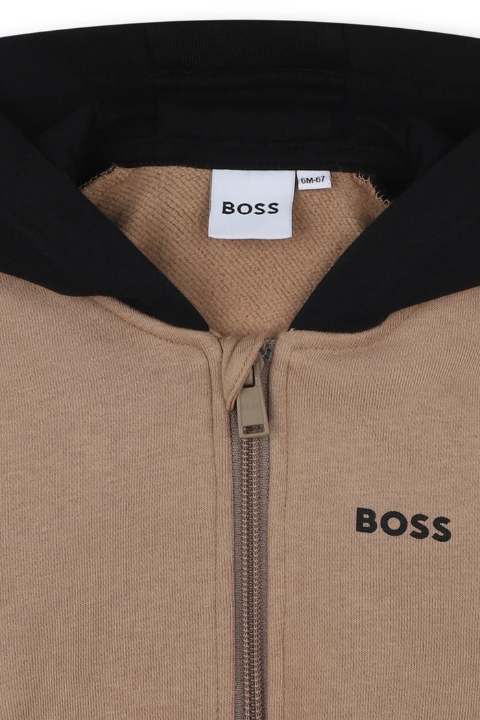 CHLAPEC Kojenecká mikina BOSS J52447.86.94 hnědá