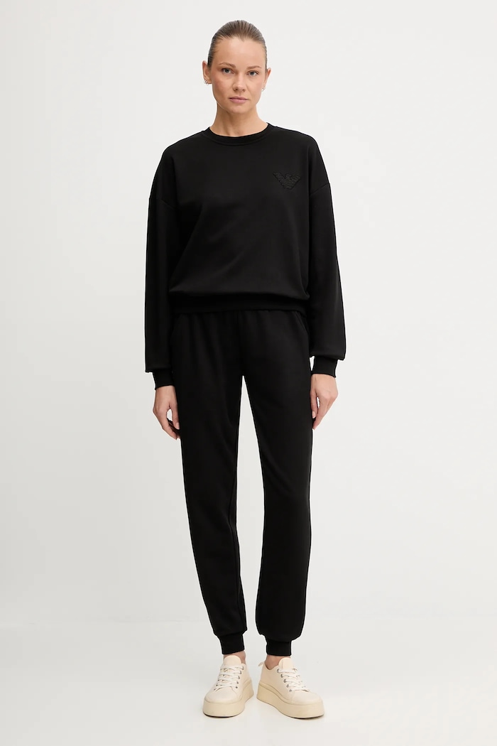 Tepláková souprava Emporio Armani Underwear pletenina černá EW002082.AF15356