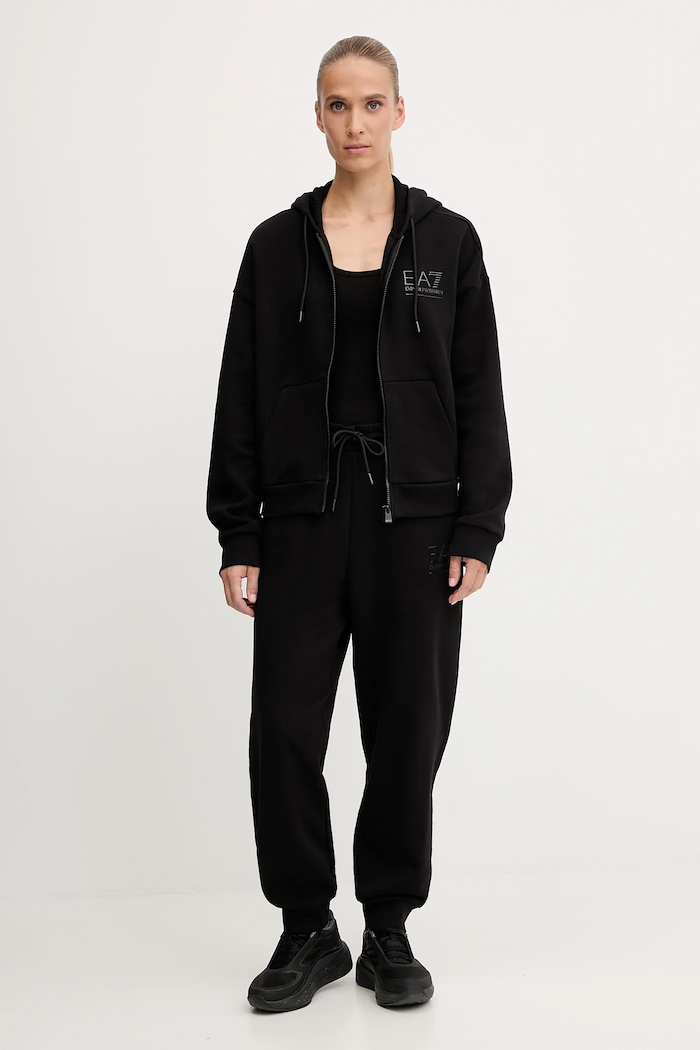 Trenirka EA7 Emporio Armani Pletenina črna AF10377.7W000425