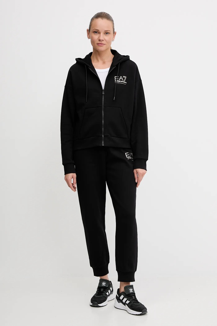Tepláková súprava EA7 Emporio Armani pletenina čierna AF10377.7W000425