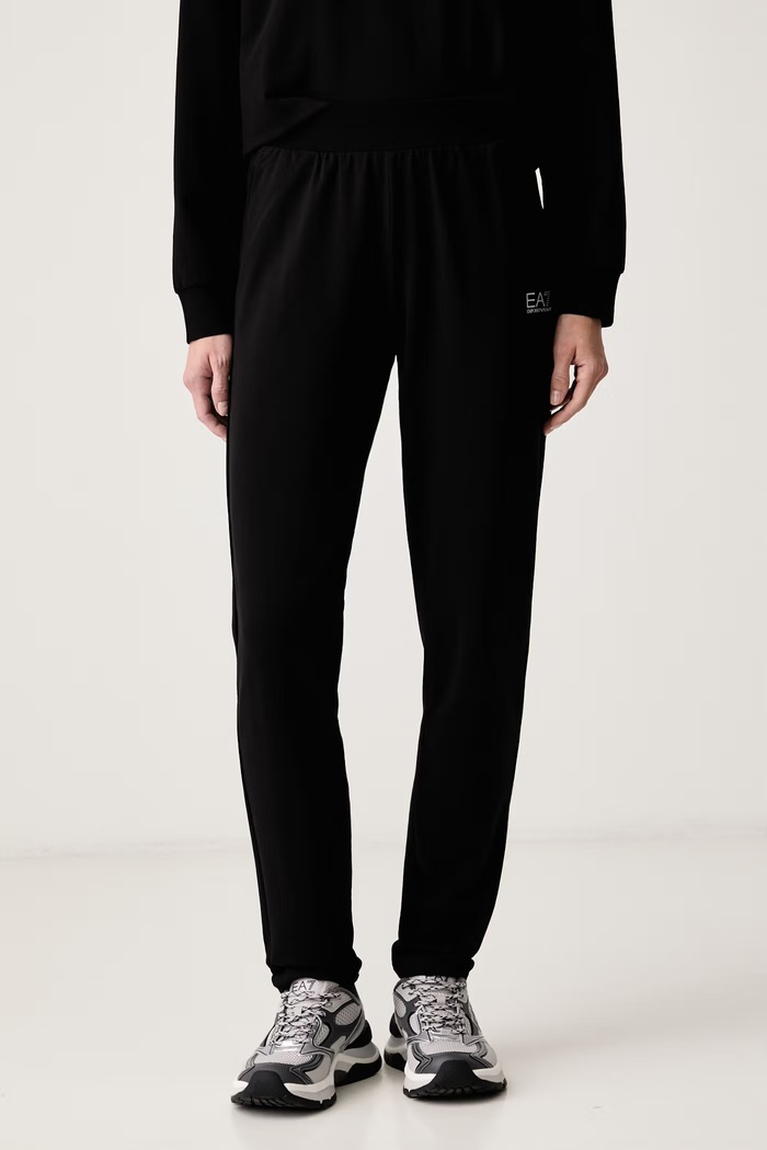 Дрехи EA7 Emporio Armani спортен комплект анцуг дамски от памук с еластан AF13135.7W000115 черен